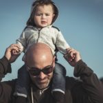 Happy father with son